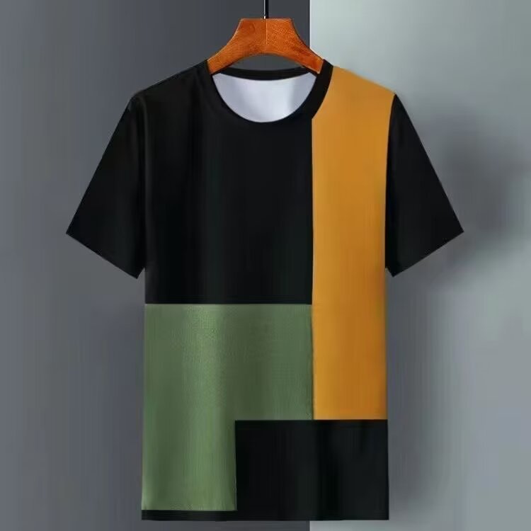 Summer Ice Silk Short Sleeve T-shirt Men - D&A
