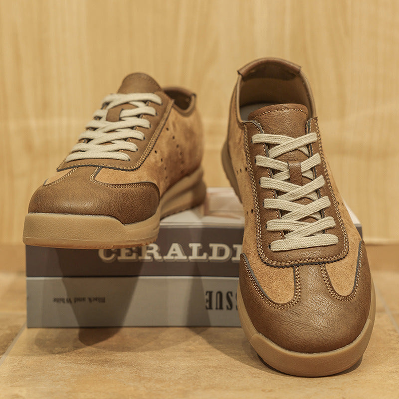 Platform Leather Men's Casual Shoes - D&A