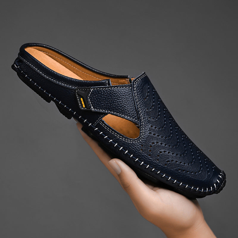 Fashion Men's Closed Toe Casual Breathable Sandals 8586 Blue - D&A
