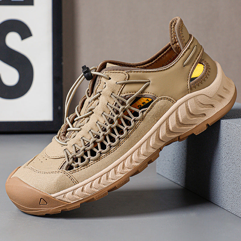 Hand-woven Sandals Men's Non-slip Wear-resistant Summer Outer Wear Breathable Closed Toe - D&A