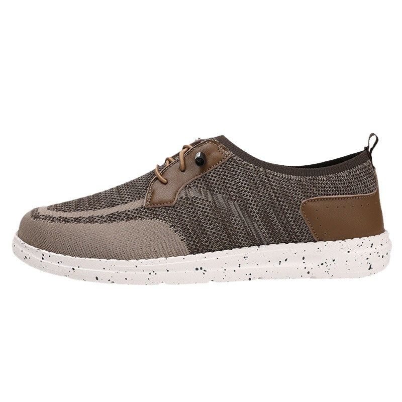 Men's Laceless Canvas Shoes Lightweight Breathable Plus Size Social Casual Men's Shoes - D&A