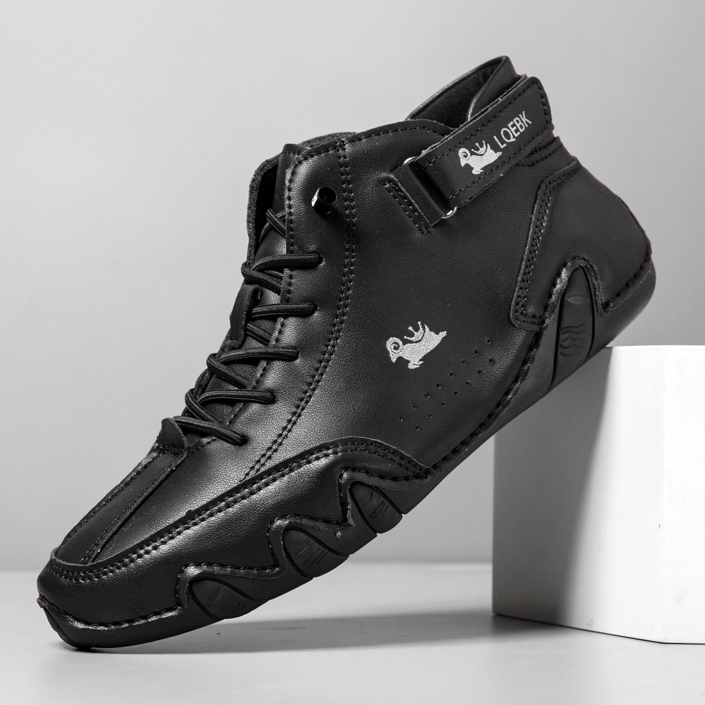 High-top Octopus Men's Casual Martin Boots W8007 Black - D&A