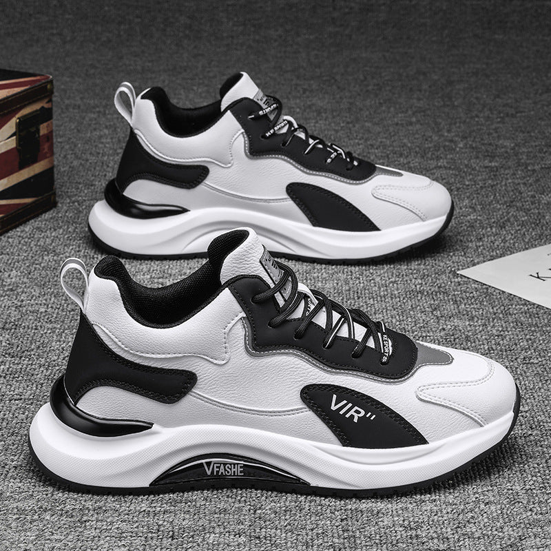 Male Student All-match Soft Bottom Casual Running Shoes G718 White - D&A