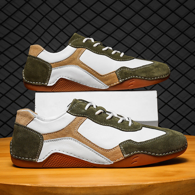 Casual Versatile Octopus Gommino Lace-up Hot Fashion Fashionmonger Men's Shoes Green - D&A