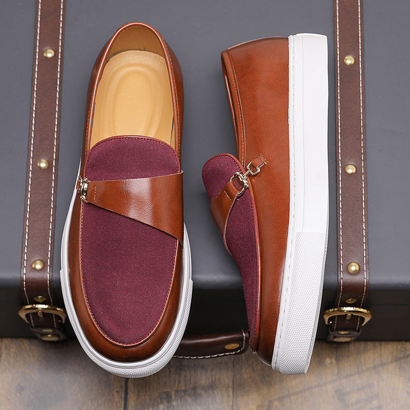 Men's Leather Shoes Horsebit Buckle Slip-on - D&A