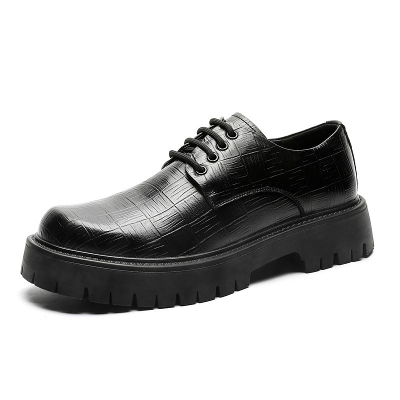 Round Head Solid Color Breathable Low Casual Shoes 1384 Black - D&A