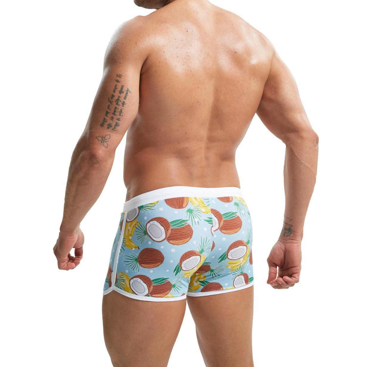 Summer Men's Nylon Printing Swim Briefs - D&A