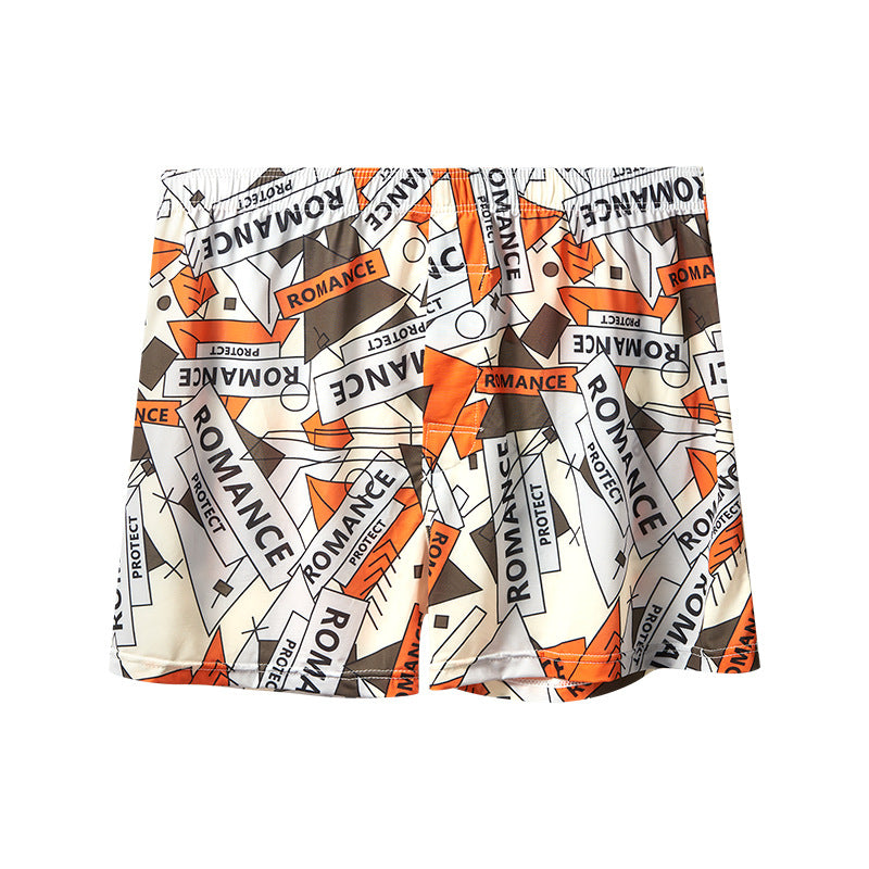 Men's Printed Ice Silk Underwear Fashion Trend Gray Space - D&A