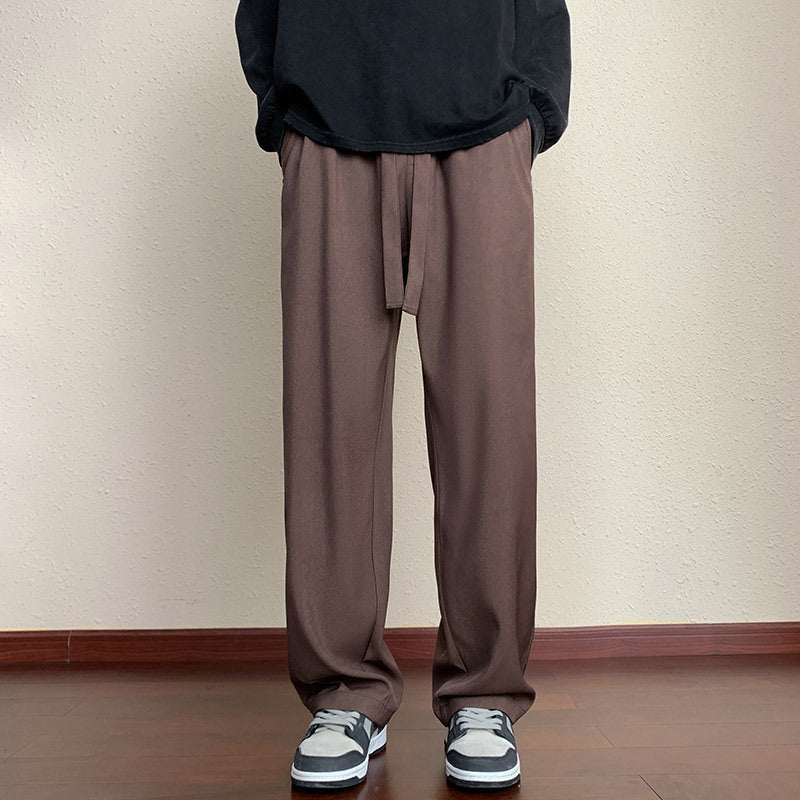 Trendy Hong Kong Style Loose American Casual Wide-leg Pants Brown - D&A