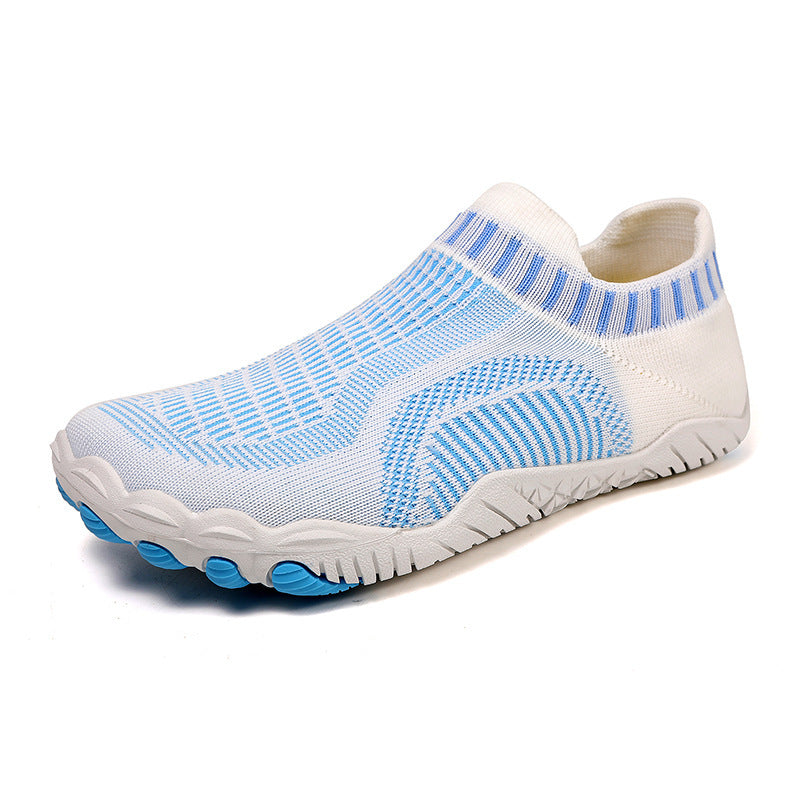 Summer Non-slip Quick-drying Wading Shoes Upstream Shoes White And Blue - D&A