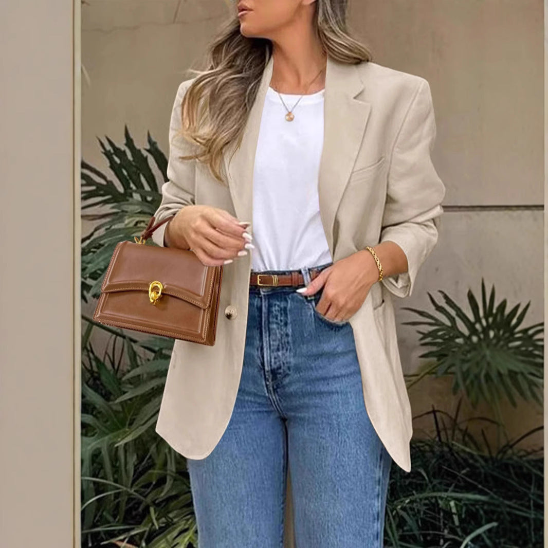 British Style Casual Long Sleeve Coat - D&A
