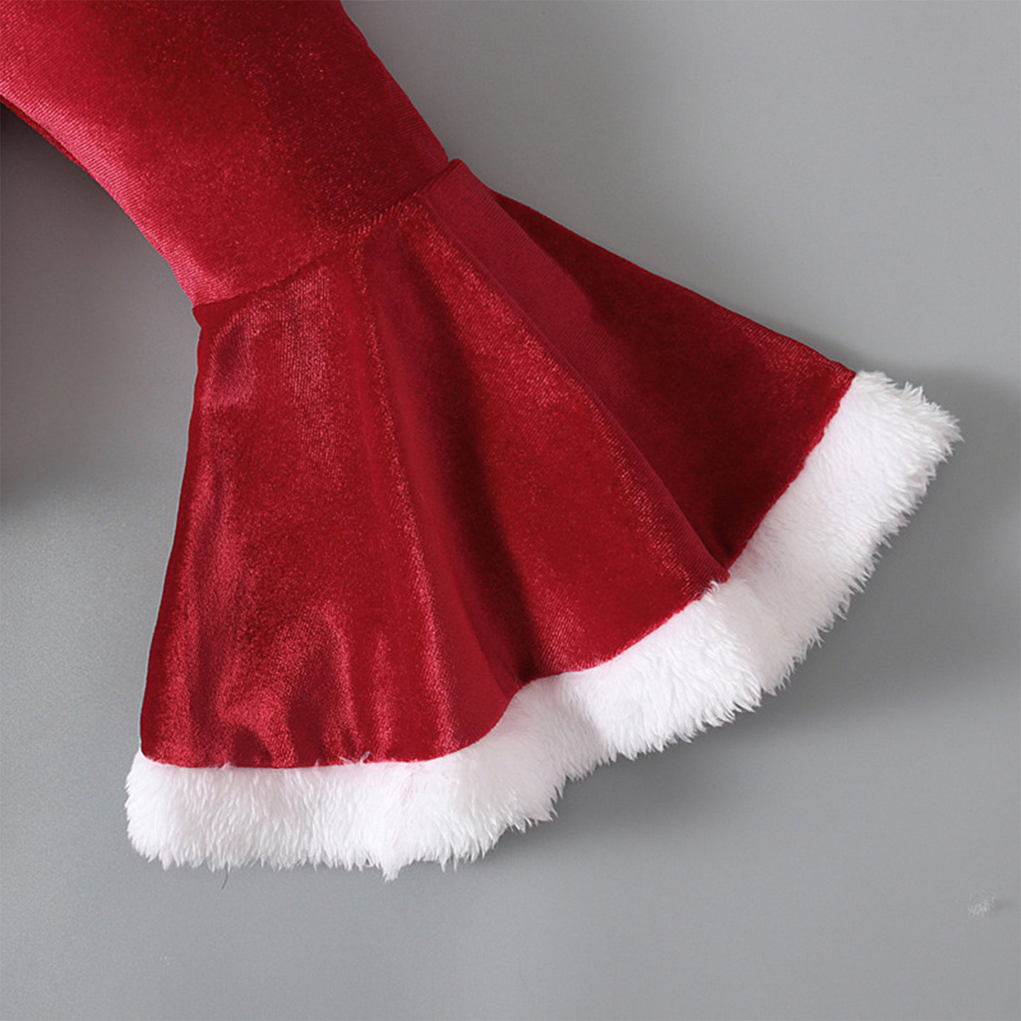 Winter Christmas Long-sleeved Shirt Bell Bottoms Hat Three-piece Children's Clothing - D&A