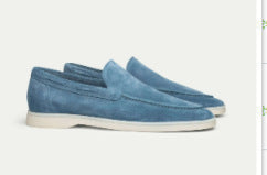 Men's Matte Suede Flat Shoes - D&A