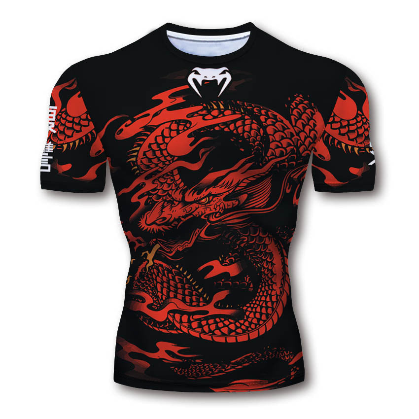 Boxing Short Sleeve MMA Fighting Top Sports T-shirt - D&A