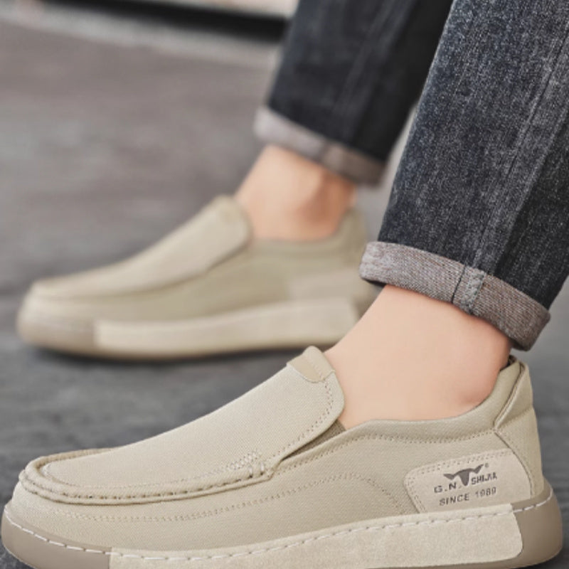 Men's Shoes Breathable Thin Slip-on Casual Sneakers Khaki - D&A