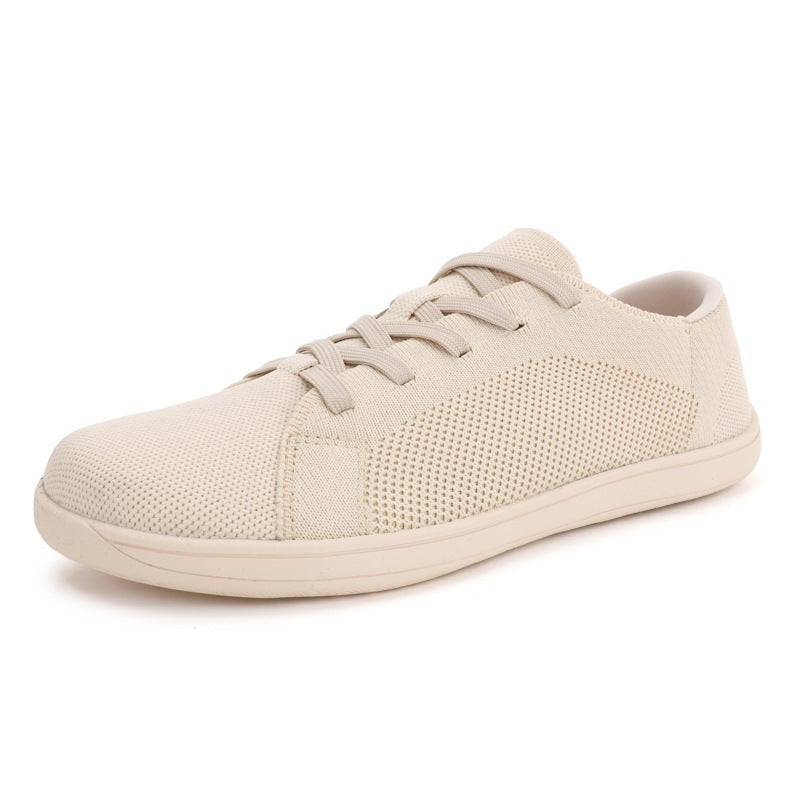 Wide Toe Bare Feet Indoor Fitness Yoga Casual Shoes Beige - D&A