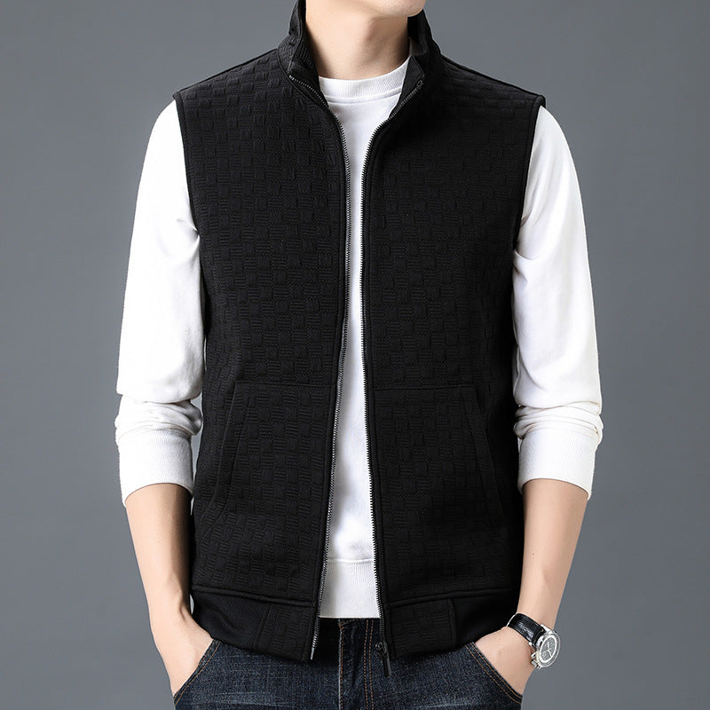 Casual Sleeveless Top Waistcoat Bottoming Vest Black - D&A