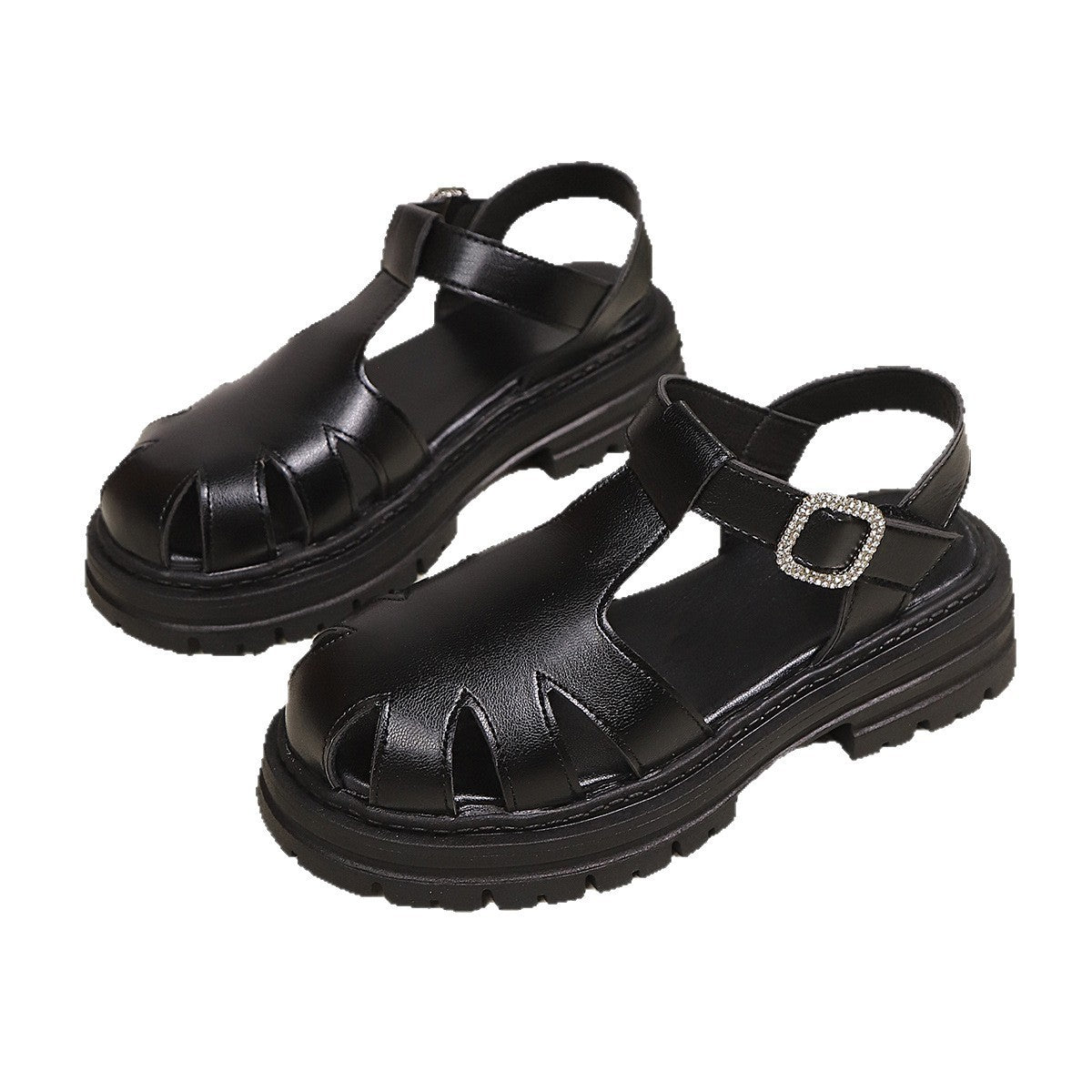 Sandals Summer New Style Back Empty Buckle Front Toe Cap Hollowed Women's Shoes - D&A