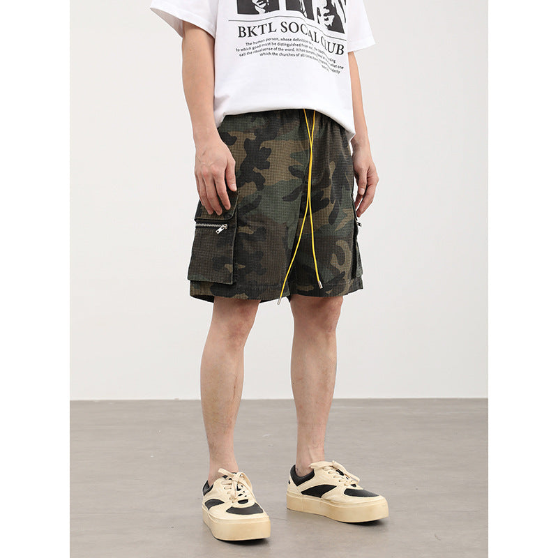 Three-dimensional Multi-pocket Workwear American Shorts Men - D&A