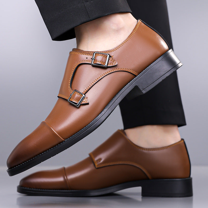 Leather Shoes Men's Business Shoes Oxford - D&A