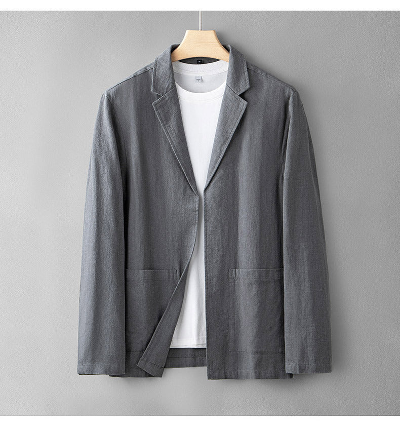 Summer Menswear Simple Leisure Suit Gray - D&A