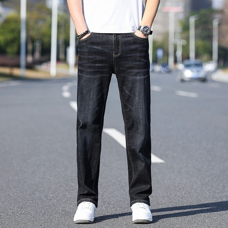 Thin Stretch Business Casual All-match Trousers E88 Black 1 Pack - D&A