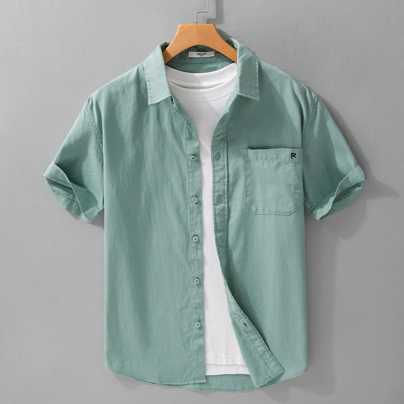 Summer Menswear Simple All-matching Short-sleeved Shirt - D&A