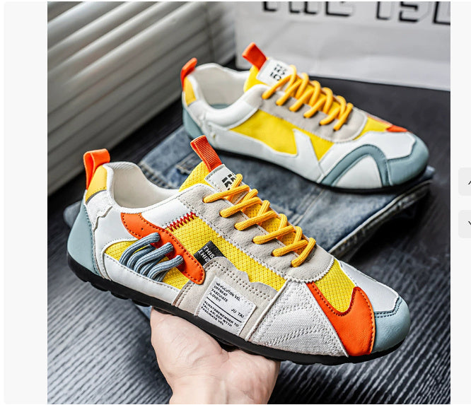 Men's Sports Shoes, Spring And Summer Stylish And Lightweight Wear-resistant Yellow - D&A