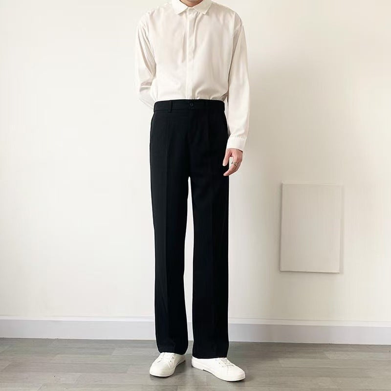 Trendy Ins Draping Design Wide-leg Pants - D&A