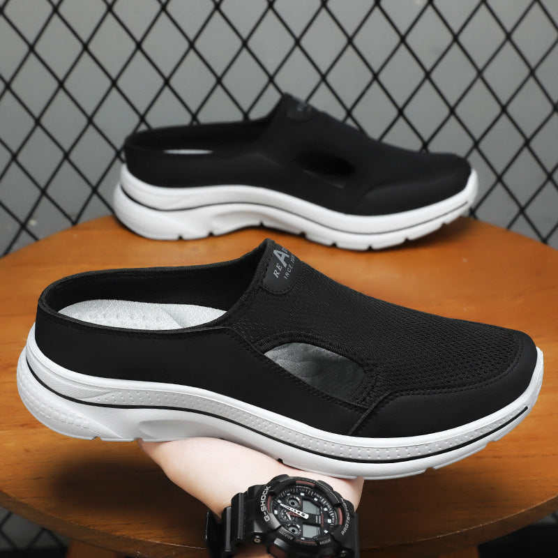 Men's Hollow-out Half Slippers Soft Bottom Comfortable Casual Shoes - D&A