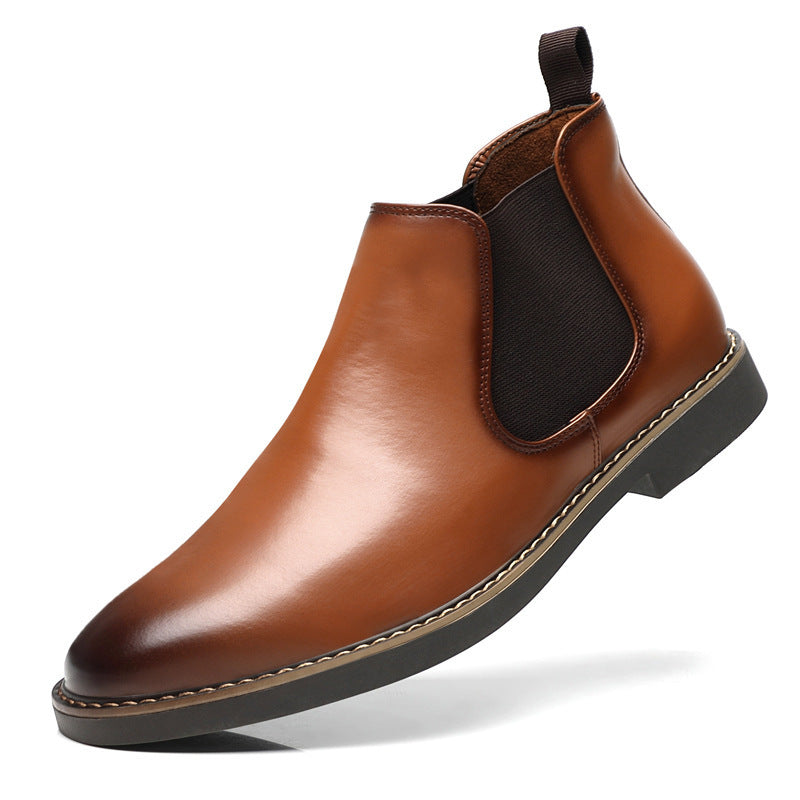 Men's Boots Plus Size British Style Leather Boots Youth All-matching - D&A