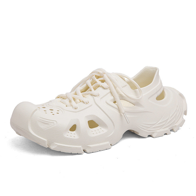 Non-slip Lace-up Sports Outdoor Men's Sandals White - D&A