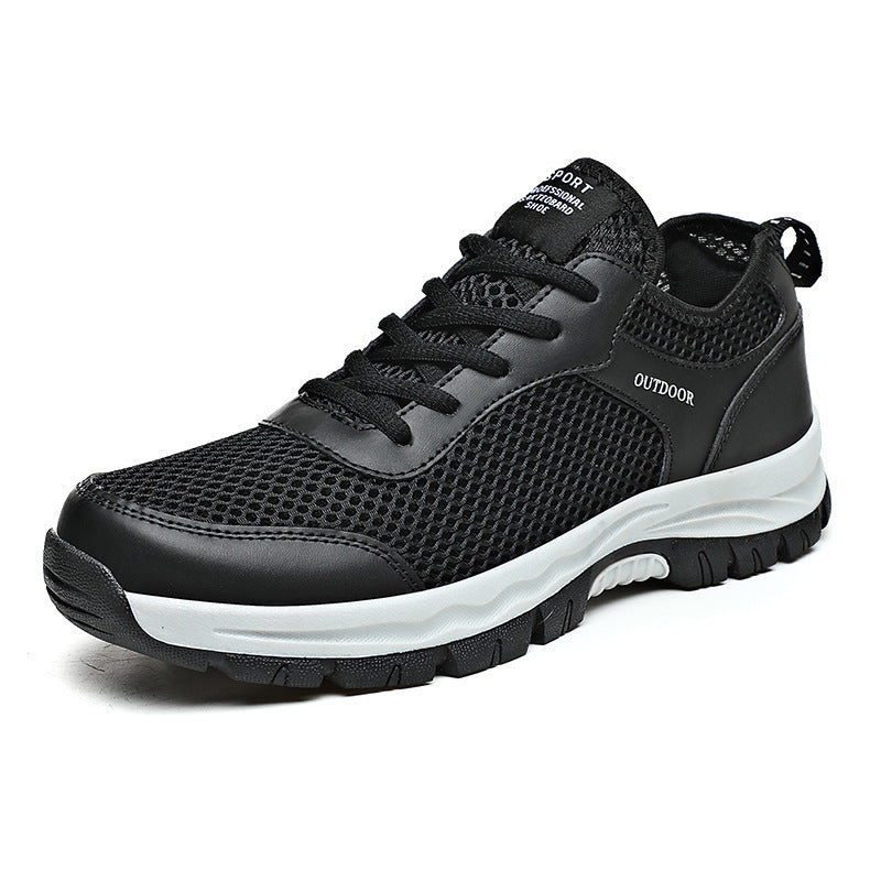 New Cross-border Mesh Extra Large Size 39-48 Men's Shoes Black - D&A