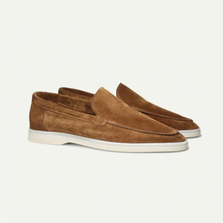 Men's Matte Suede Flat Shoes - D&A
