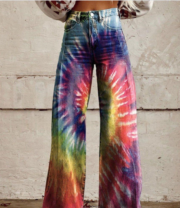 Hot Selling Plus Size Women's Casual Pants Thin Imitation Jeans B - D&A