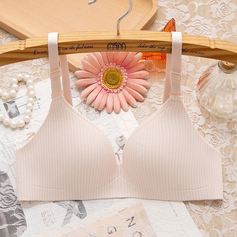 Non-wired Bra One-piece Seamless Gather Small Bra Color - D&A