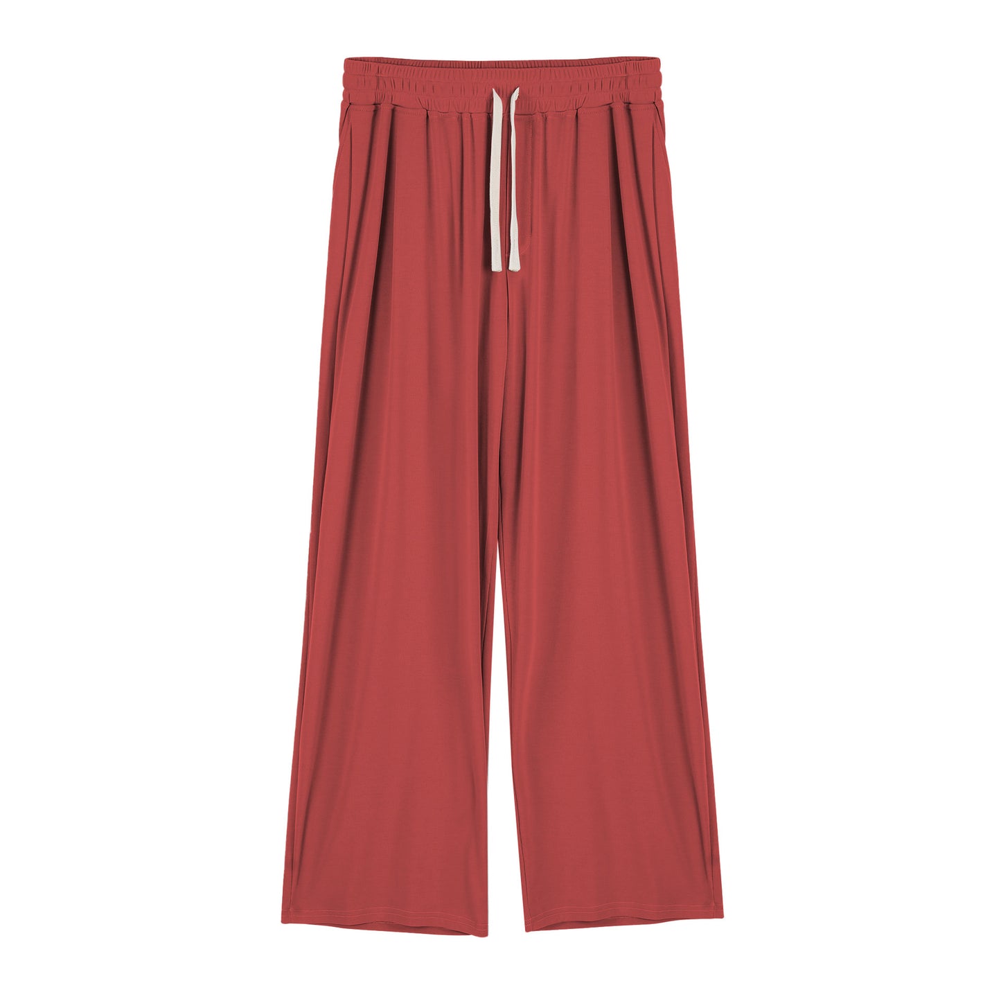 Men's Draping Casual Wide-leg Pants Red - D&A