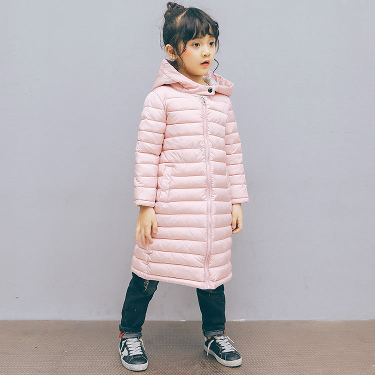 Winter Warm Children Cotton Clothing Mid Length Pink - D&A
