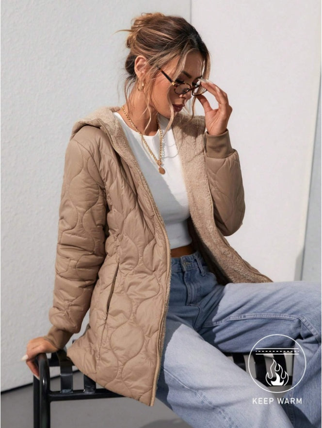 Aveloria Affinna Casual Quilted Loose Hooded Padded Padded Coat Clothes Winter - D&A
