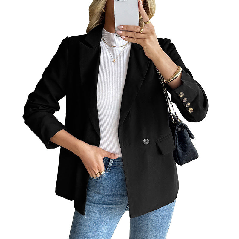 Women's Solid Color Fashion Concise Leisure Commute Suit Jacket - D&A