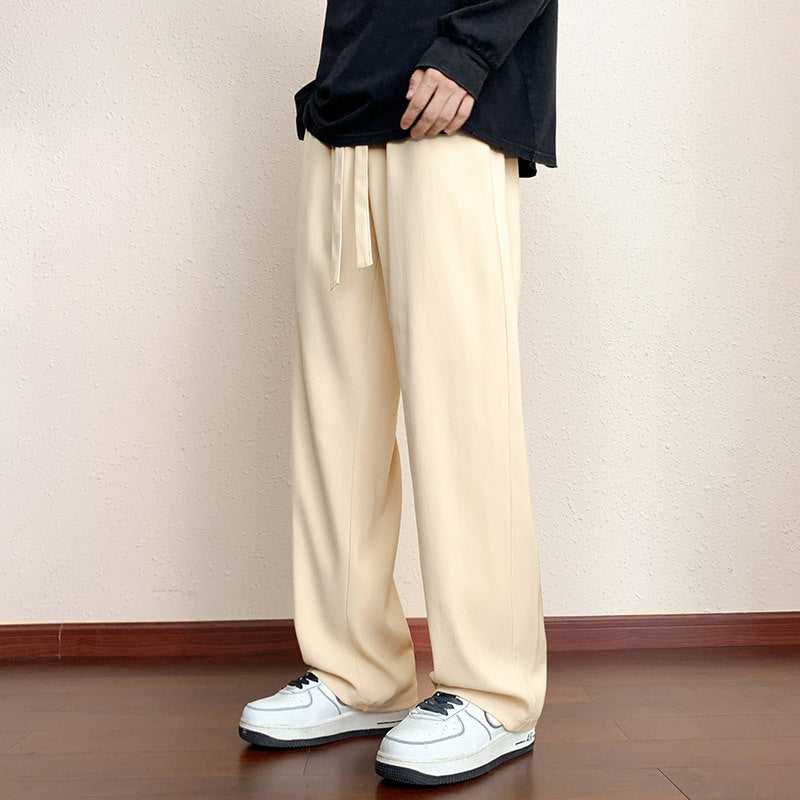 Trendy Hong Kong Style Loose American Casual Wide-leg Pants Khaki - D&A