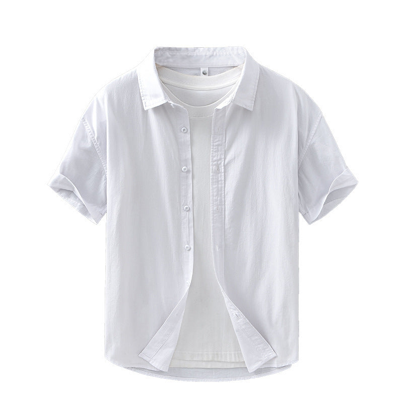 Summer Menswear Casual Short-sleeved Cotton Shirt - D&A