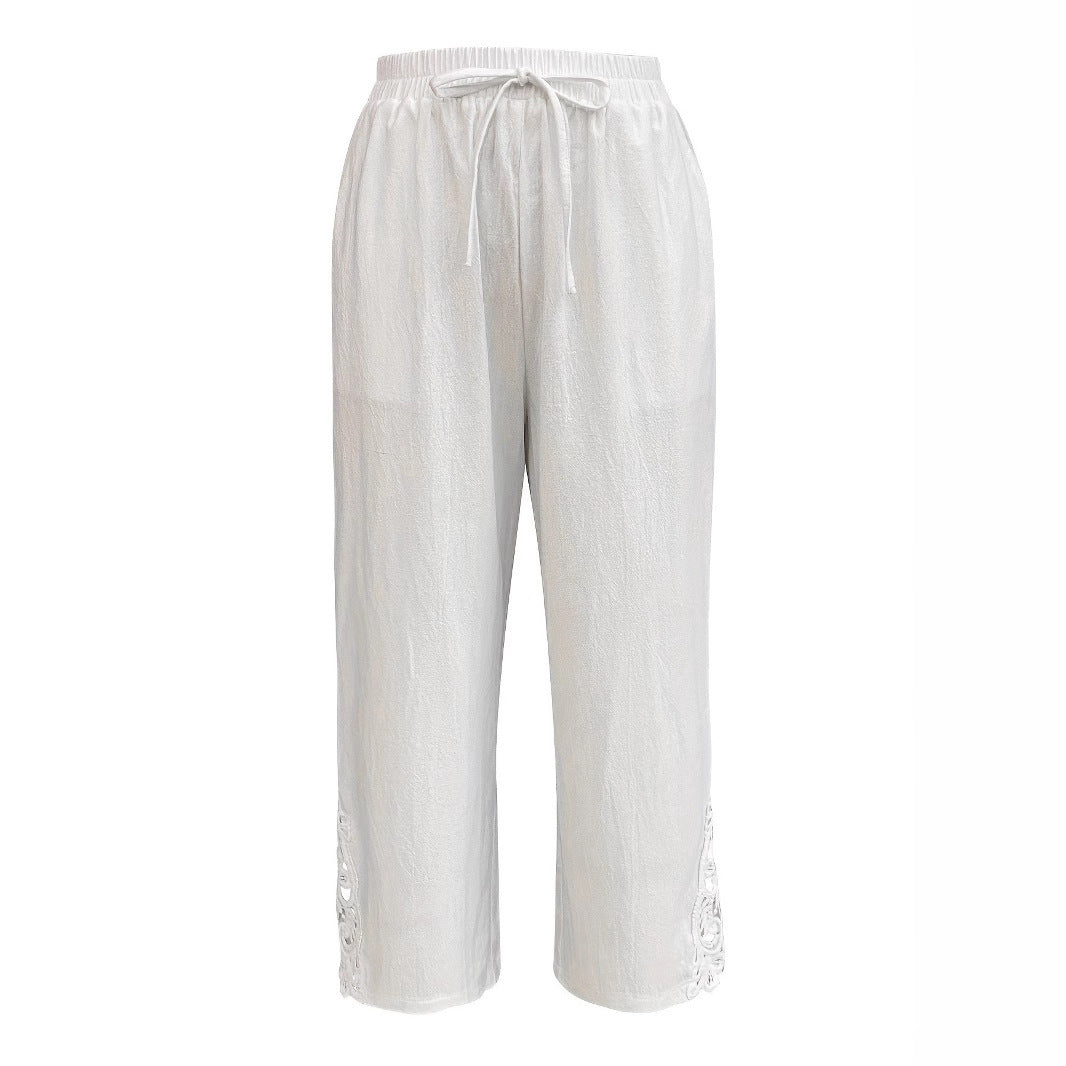 Women's Casual Pants Baggy Straight Trousers - D&A