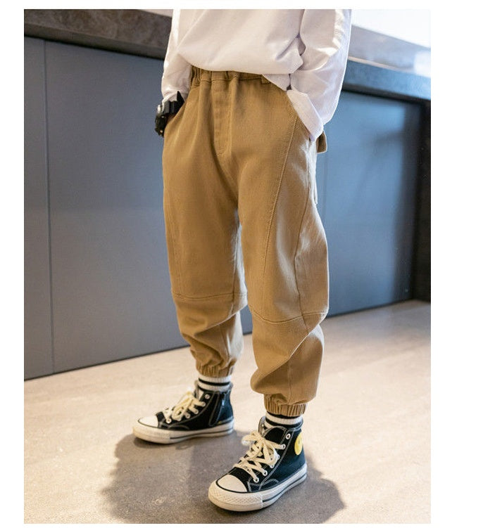 Boys' Middle And Older Children's Footwear Overalls Trousers - D&A