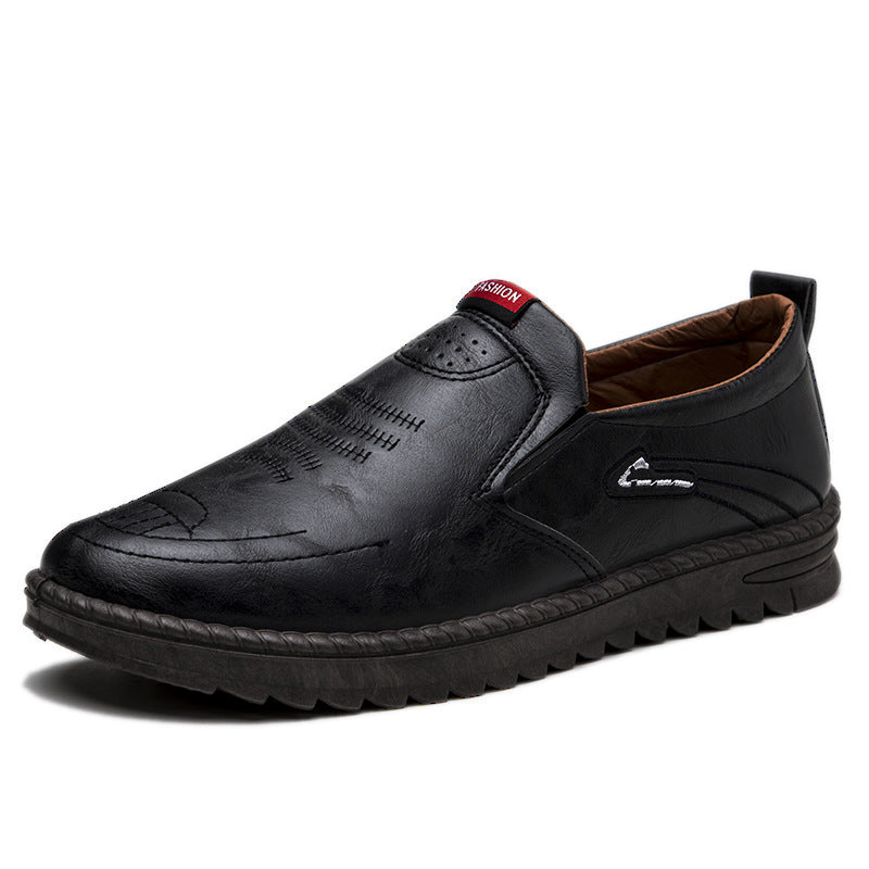 Men's Leather Shoes Spring Leisure Slip-on - D&A