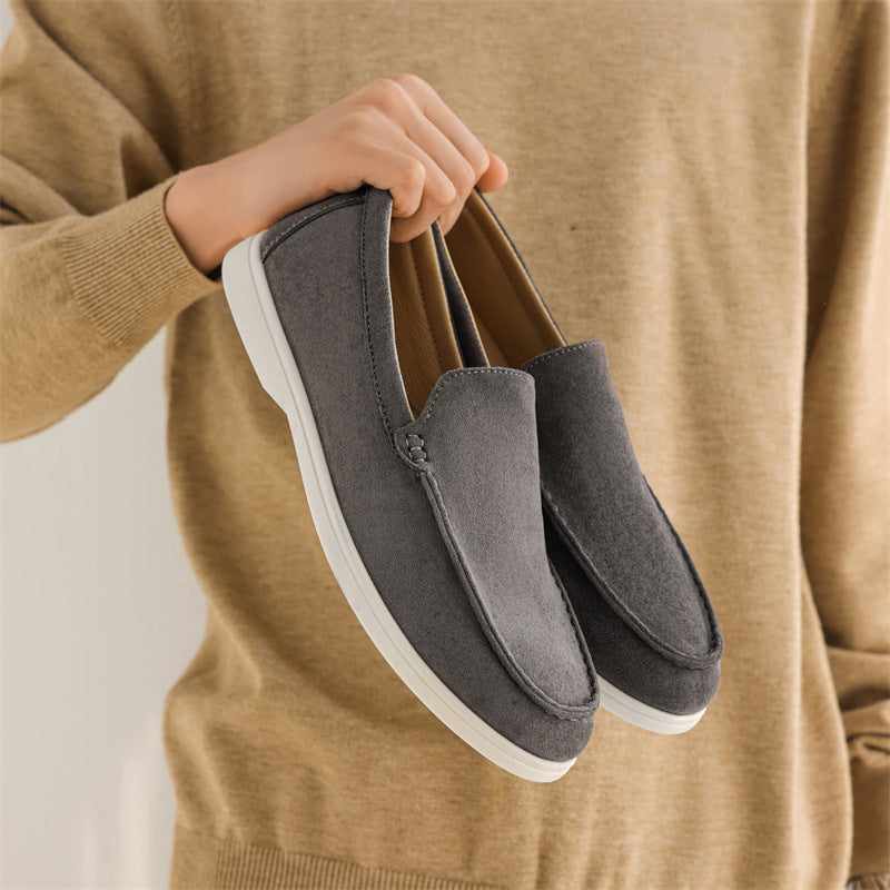 Slip-on Soft Bottom Leisure Driving Lazybones' Shoes Dark Gray - D&A