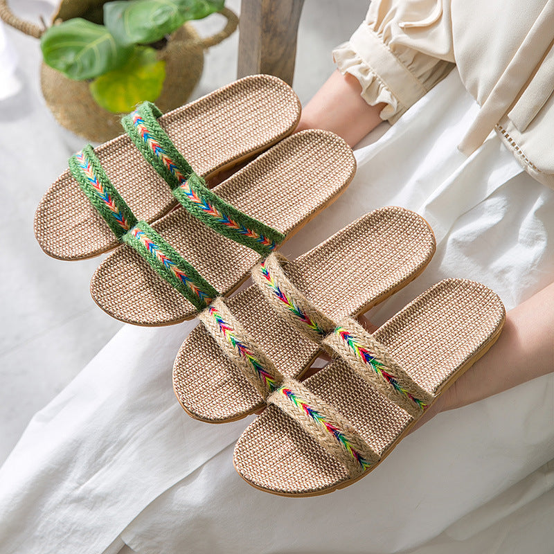 Women's Indoor Floor Platform Non-slip Flip-flops Household Slippers - D&A