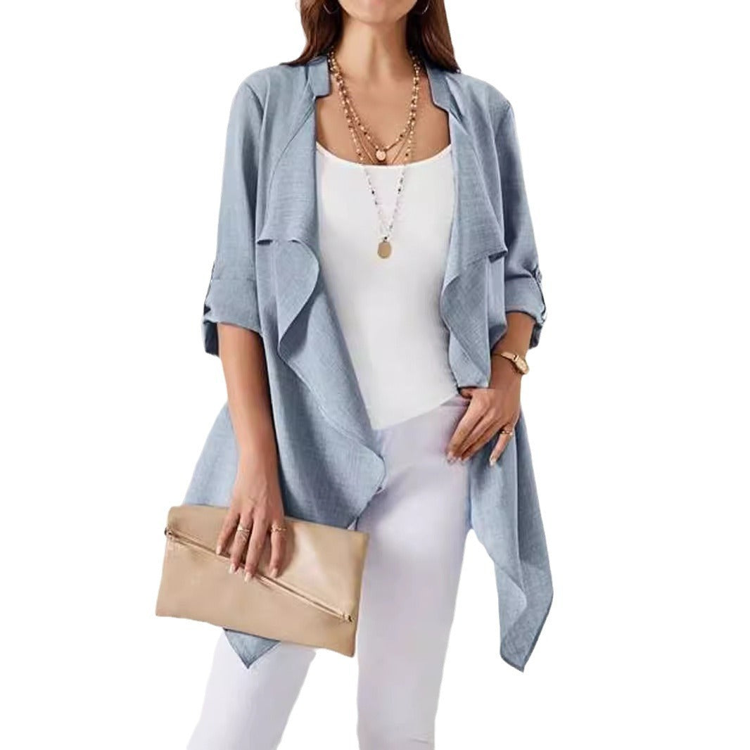 V-neck Thin Sleeve Jacket Cardigan For Women - D&A