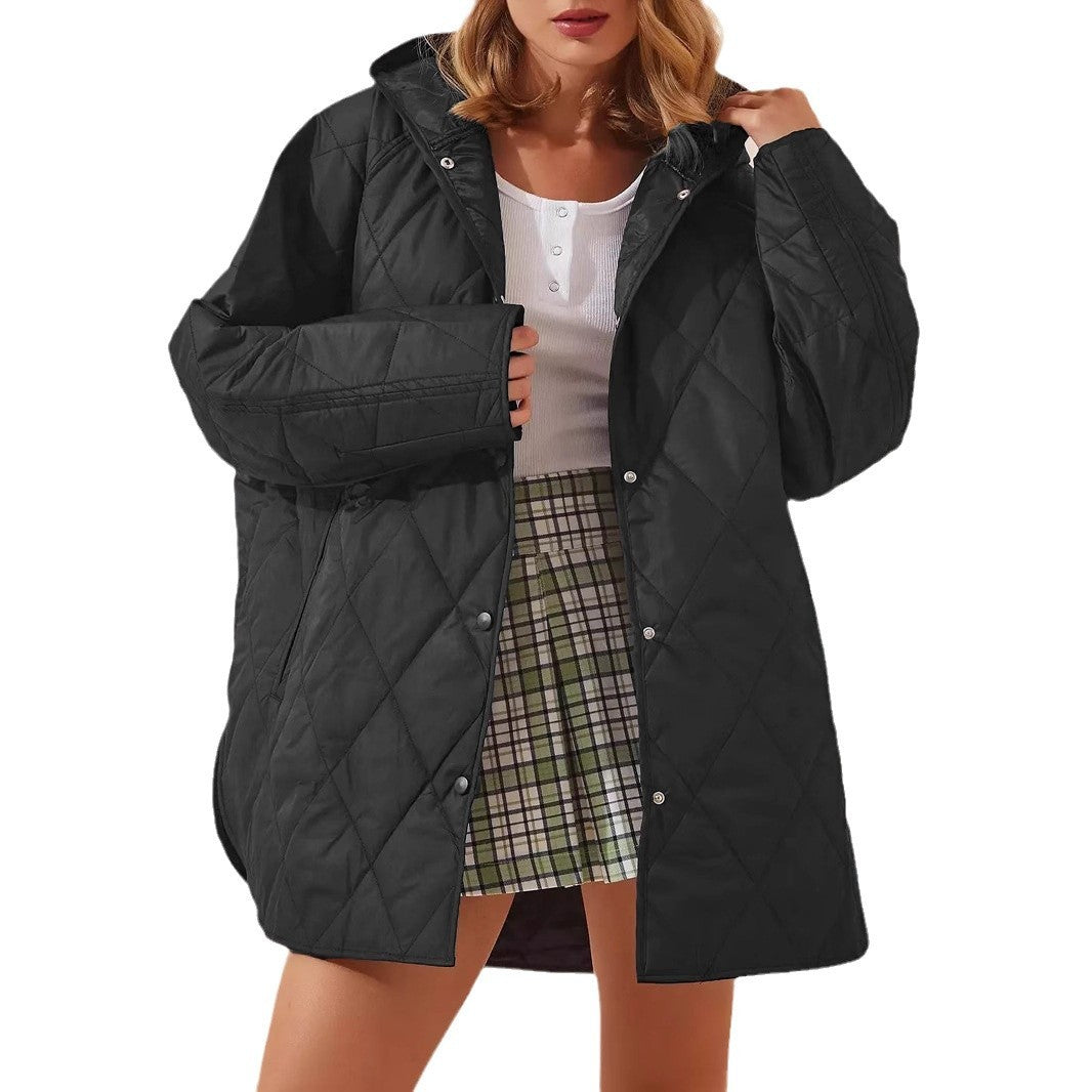 Women's Clothing Winter Mid-length Casual Loose Jacket - D&A
