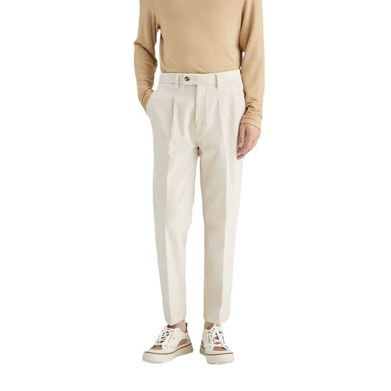 Corduroy Men's Straight All-matching Loose Trousers - D&A